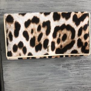 YSL pony hair wallet